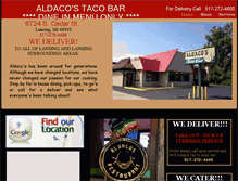 Tablet Screenshot of aldacosauthenticmexican.com